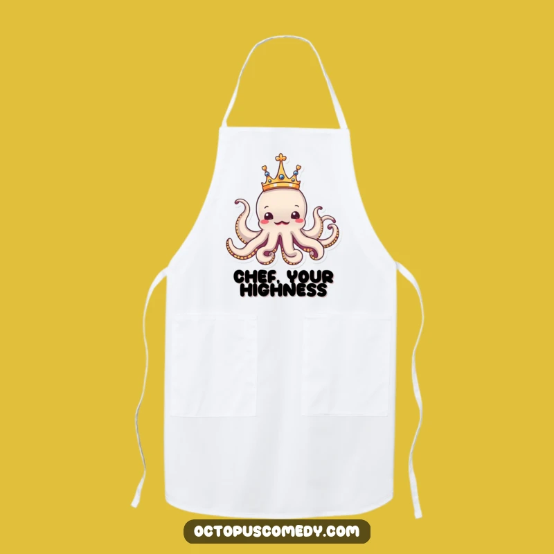 Funny Royal Octopus Apron: Rule the Kitchen in This Hilarious Gear