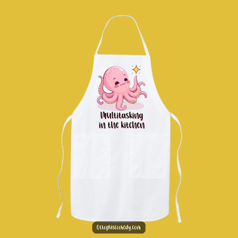 Funny Octopus Apron: Kitchen Sparkle Chase Chef Wear - Hilarious Gift