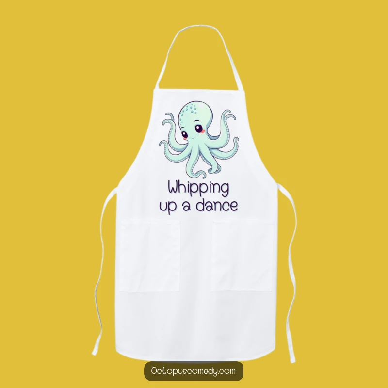Funny Octopus Dance Apron: Artistic Kitchen Gift for Graceful Cooks