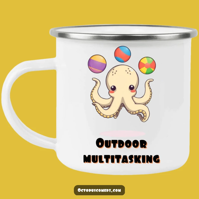Funny Octopus Juggling Camping Mug: Durable and Comical Skill Gift
