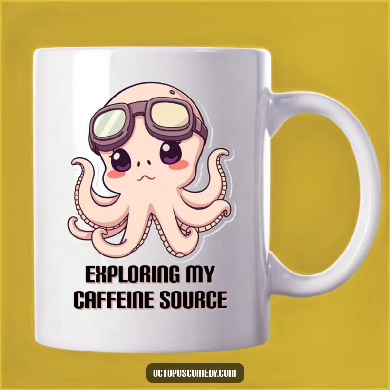 Funny Octopus Explorer Mug - Hilarious Goggles Adventure Gift