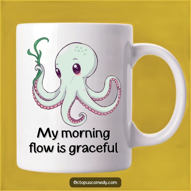 Funny Octopus Seaweed Dancer Mug - Graceful Twirling Fun Gift