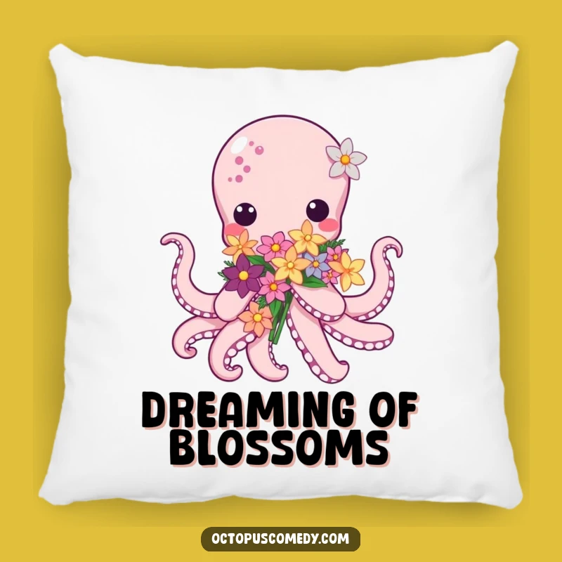 Kawaii Octopus Flower Pillow: Soft Comfort, Adorable Funny Gift for Sweet Dreams