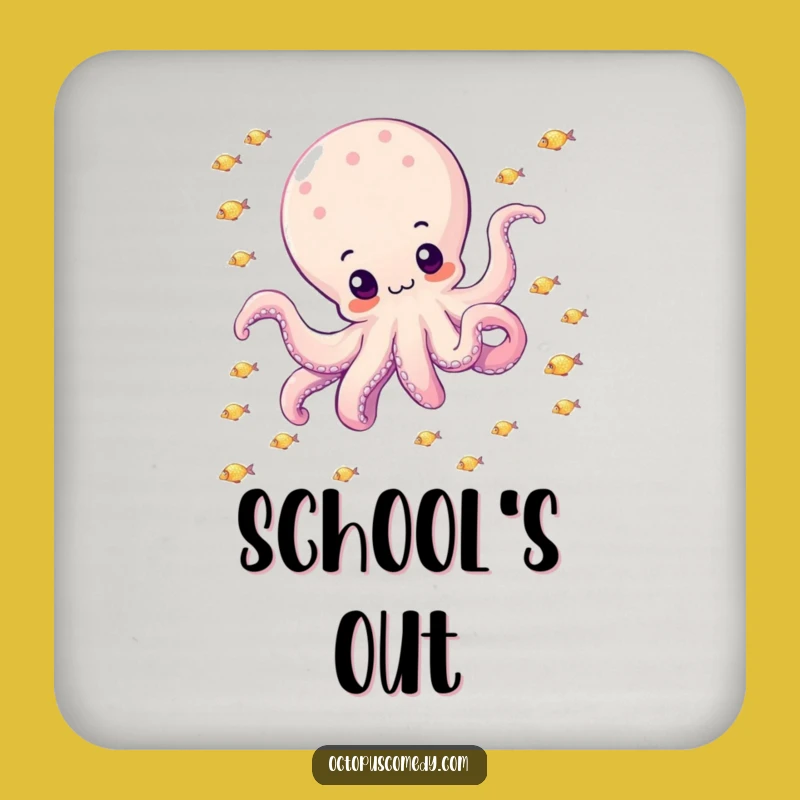 Funny Octopus Coaster: Drifting with Sparkly Fish - Gift