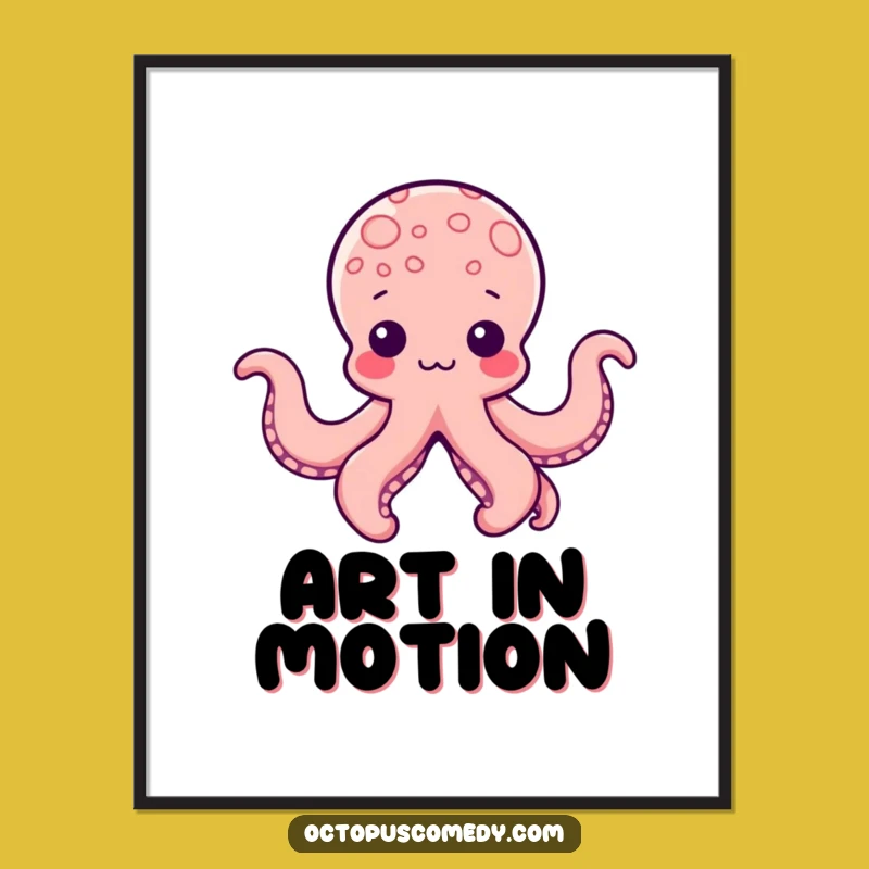 Funny Kawaii Octopus Shapes Poster: Decorate with Artistic Playfulness!