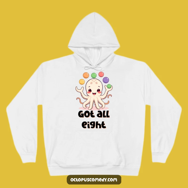 Cozy Funny Octopus Hoodie: Juggling Fun & Playful Humor