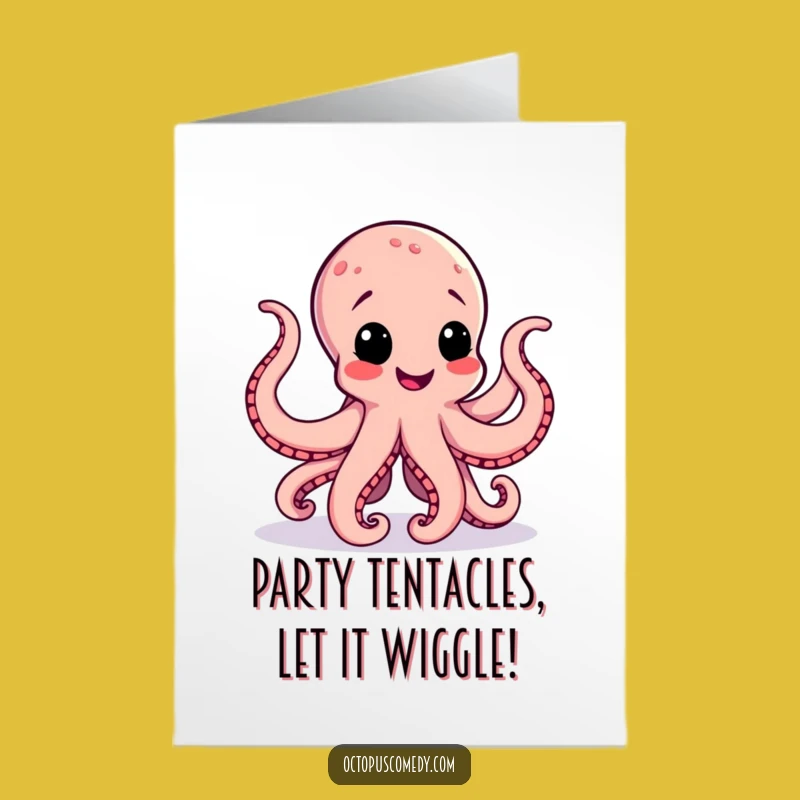 Free Printable Funny Octopus Birthday Card - Tentacle Jig DIY Download