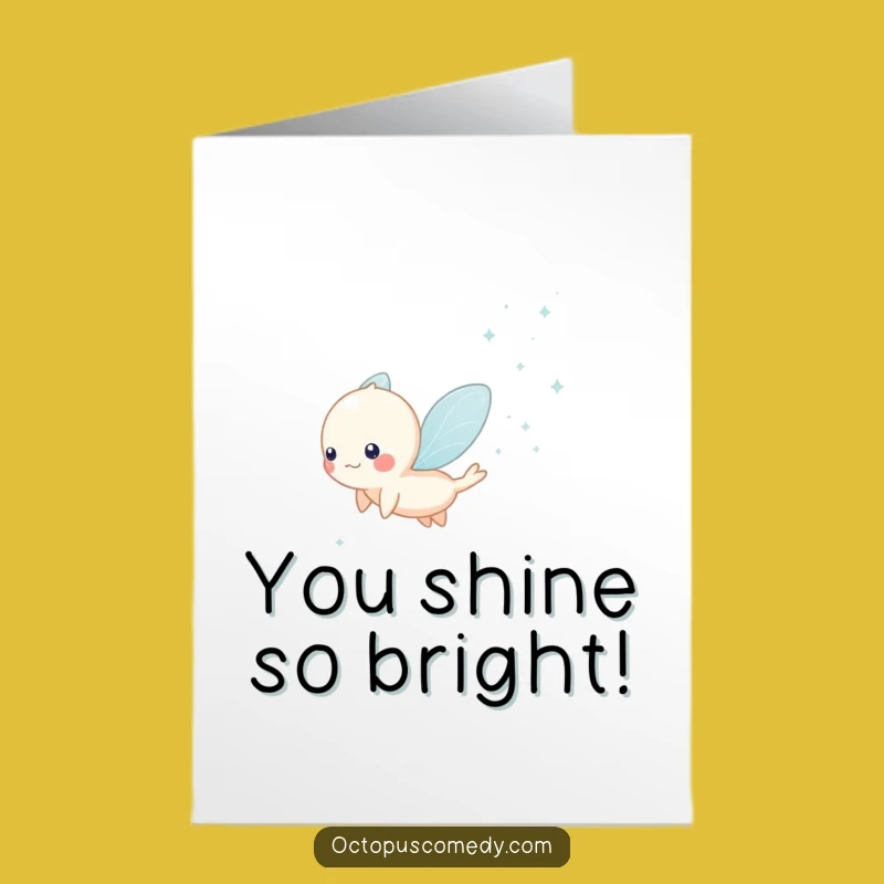Free Printable Congrats Card: Ethereal Creature's Sparkle - Funny Downloadable Greeting