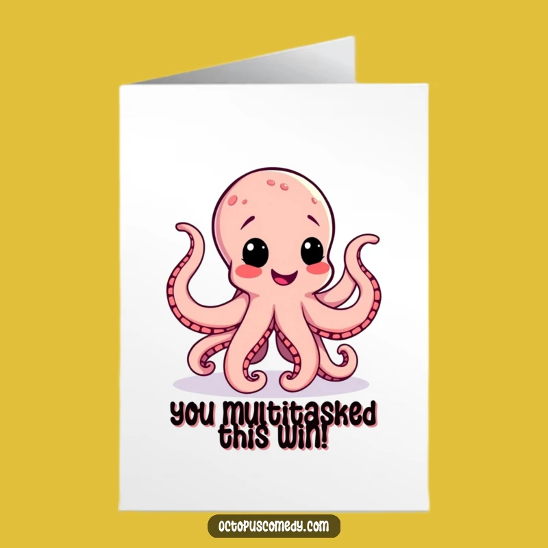 Free Printable Funny Octopus Congrats Card - Dancing Tentacles Downloadable