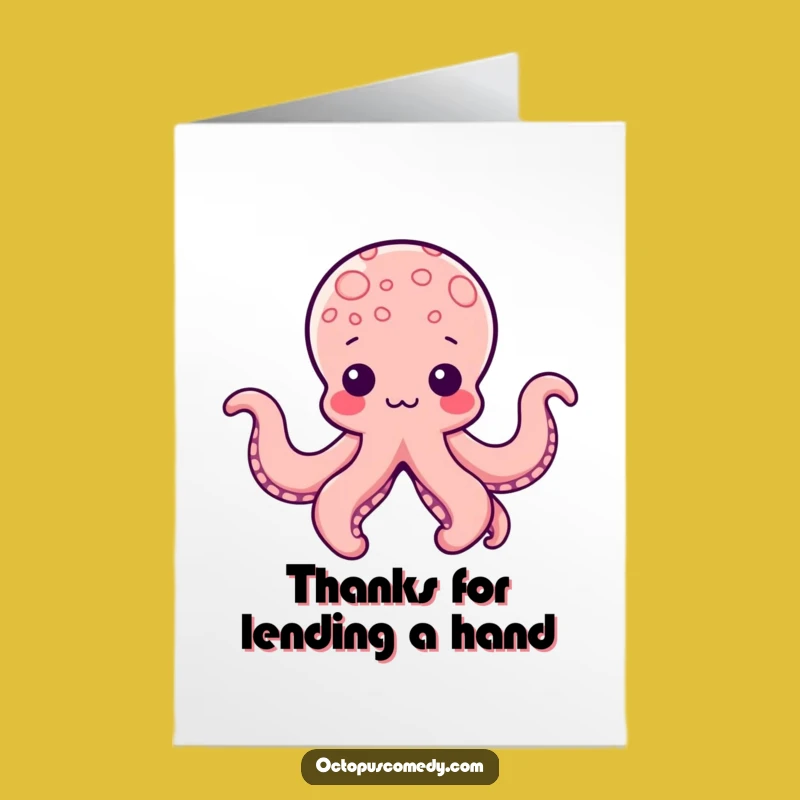 Free Printable Kawaii Octopus Shapes Thank You Card: Creative Thanks!