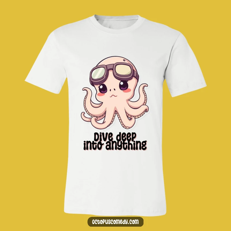 Funny Octopus Explorer T-Shirt - Adventurous Goggles Tee - Great Gift