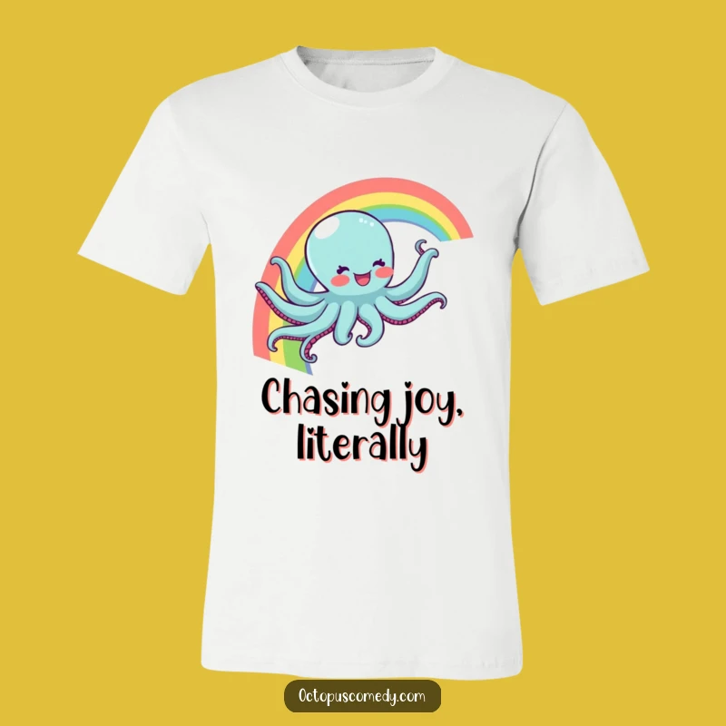 Funny Rainbow Octopus T-Shirt - Joyful & Magical Graphic Tee Gift