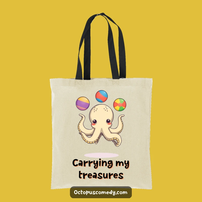 Funny Octopus Juggling Tote Bag: Carry Your Things with Tentacle Flair