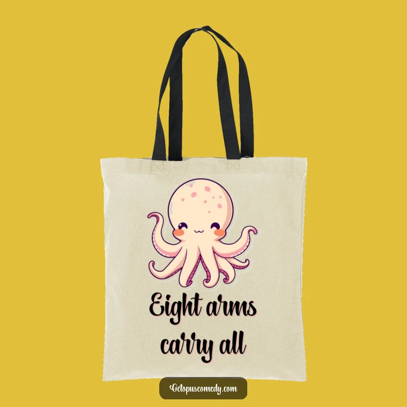 Funny Kawaii Octopus Tote Bag: Carry Fun with Waving Tentacle Power