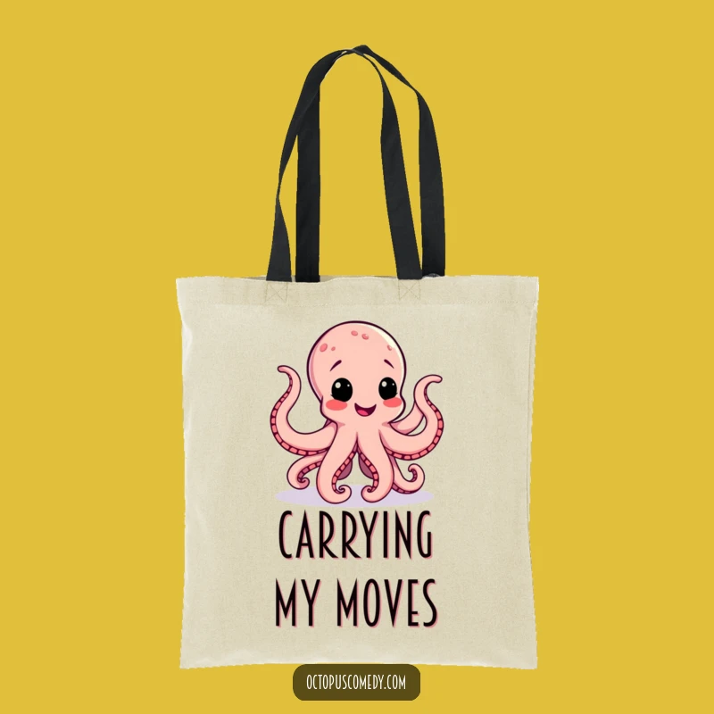 Funny Octopus Jig Tote Bag: Happy Dancer Carryall, Perfect Humorous Gift